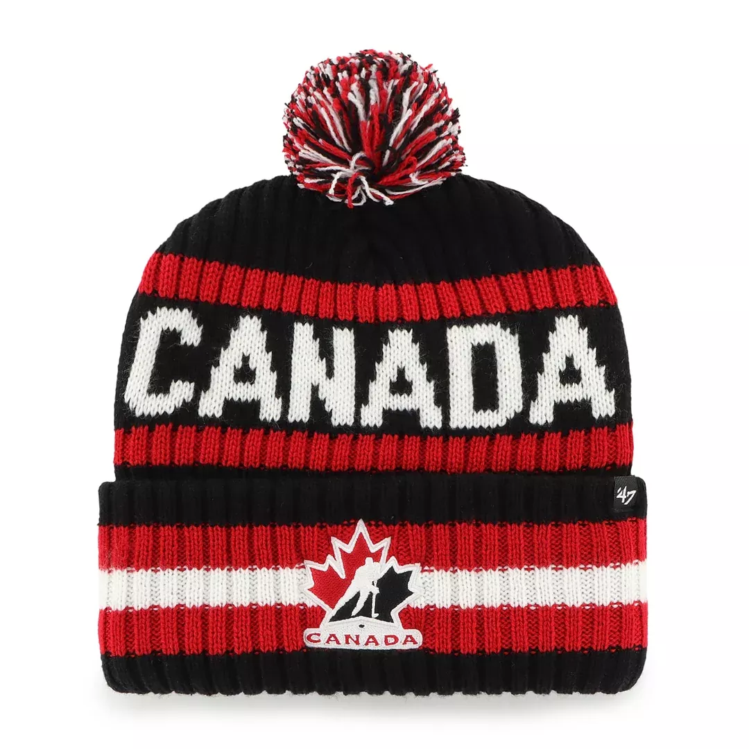 '47 Brand Men's IIHF Team Canada Bering Cuffed Pom Knit