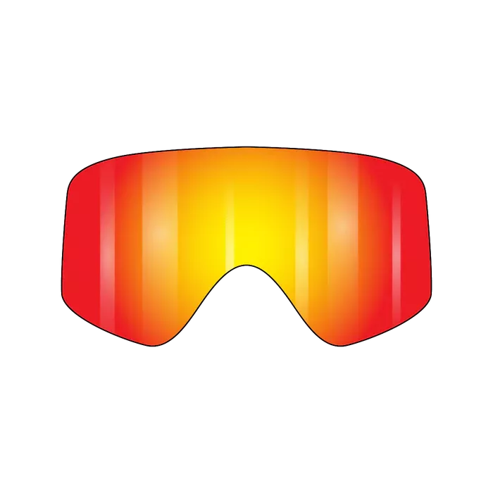Fasthouse VonZipper Porkchop Spare Injected Goggle Lens - Clear Chrome Orange