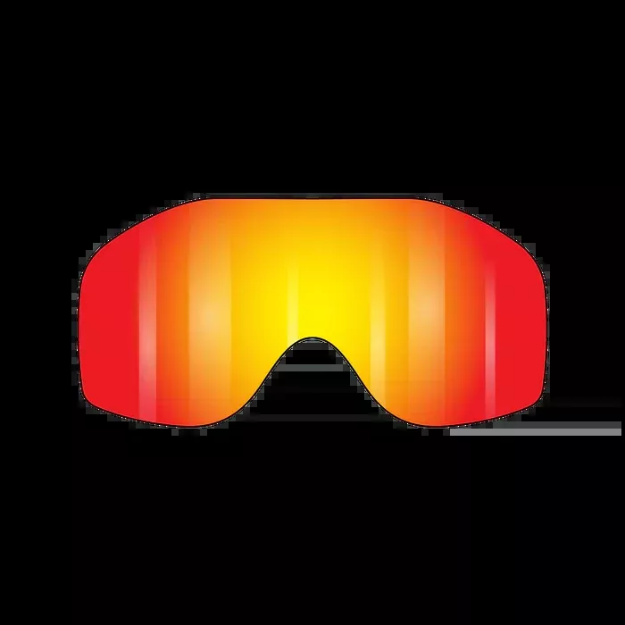 Fasthouse VonZipper Sizzle Spare Lexan Goggle Lens - Clear Chrome Orange