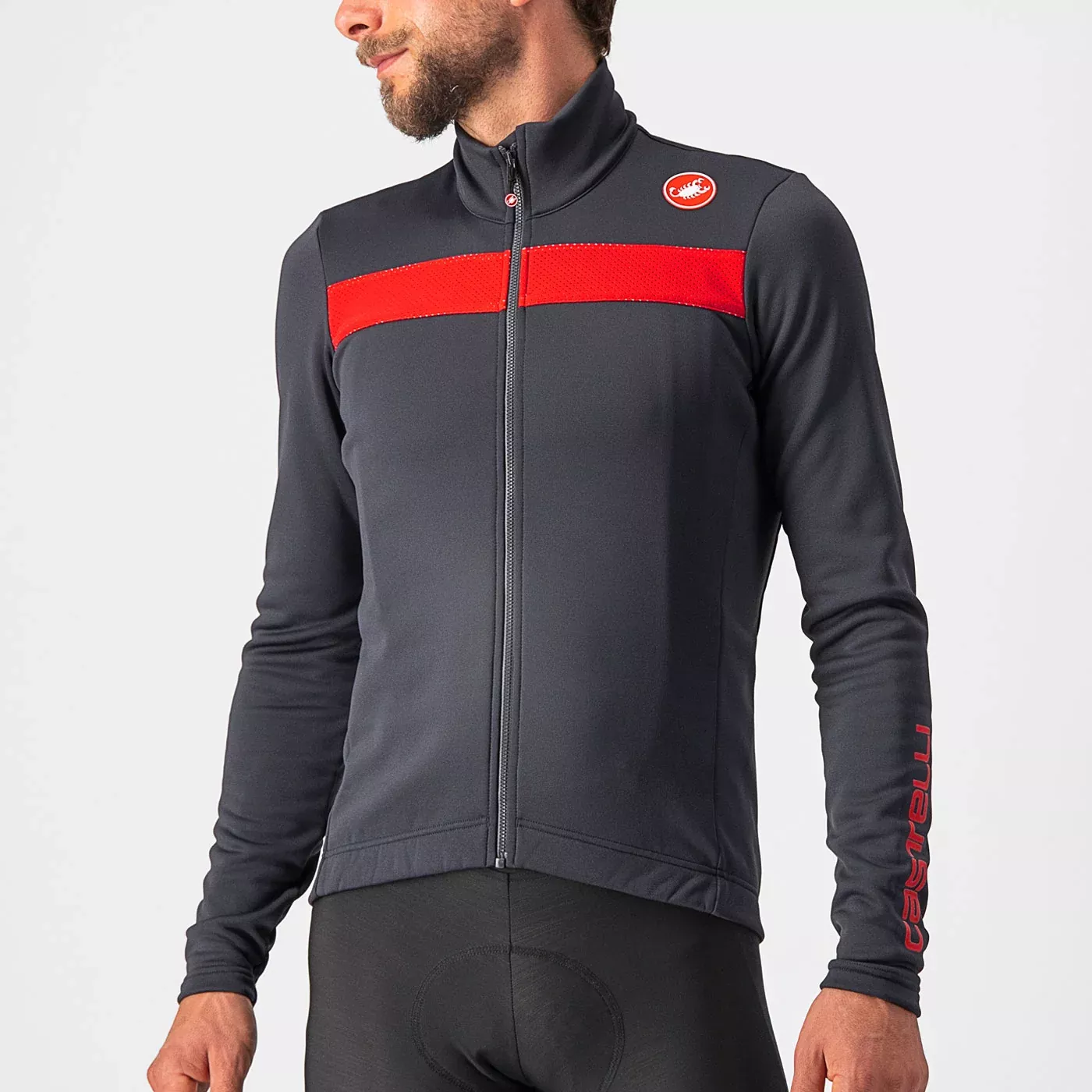 Maglia maniche lunghe Castelli Puro 3 - Grigio scuro