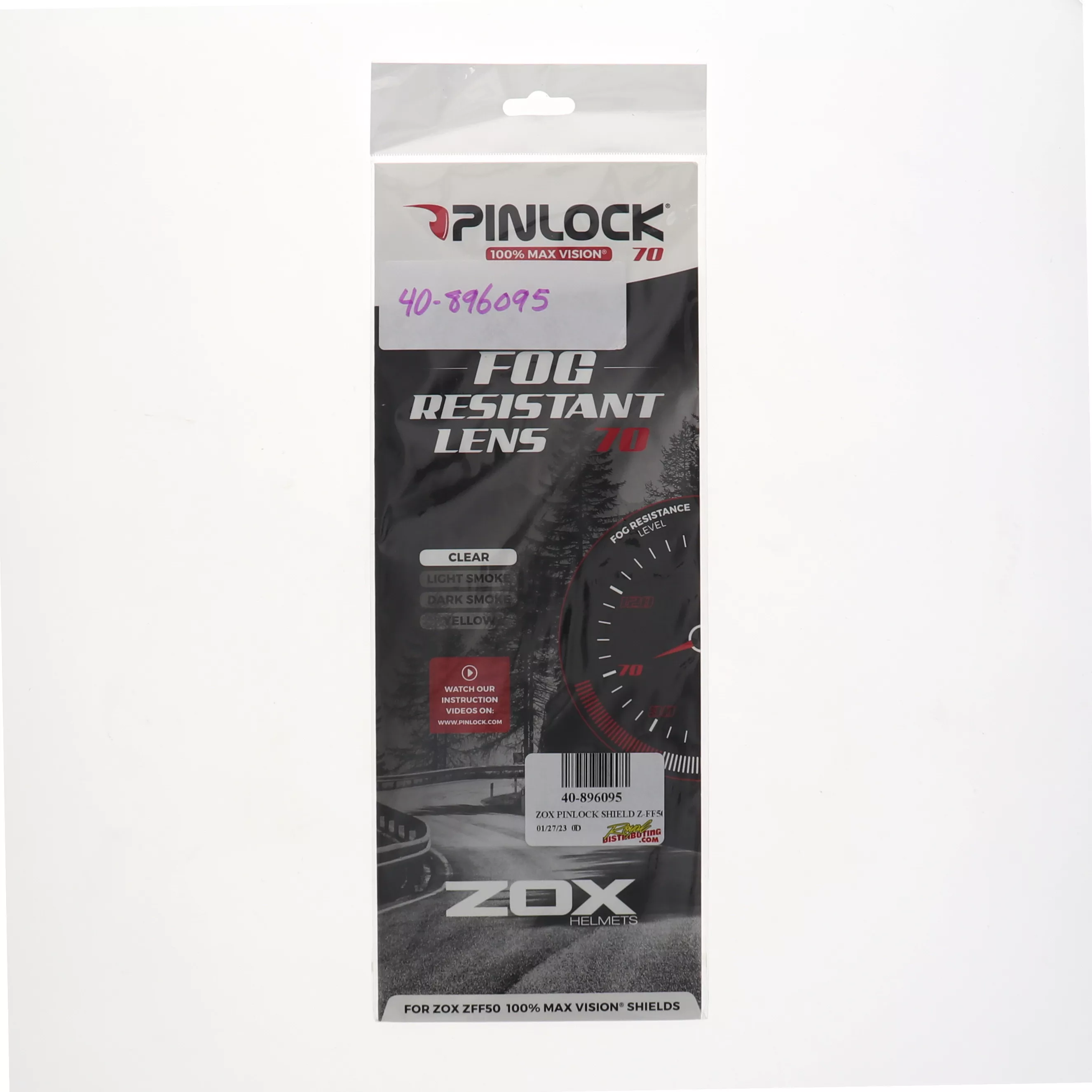 Zox Pinlock Shield for Z-FF50 Helmet (Closeout)